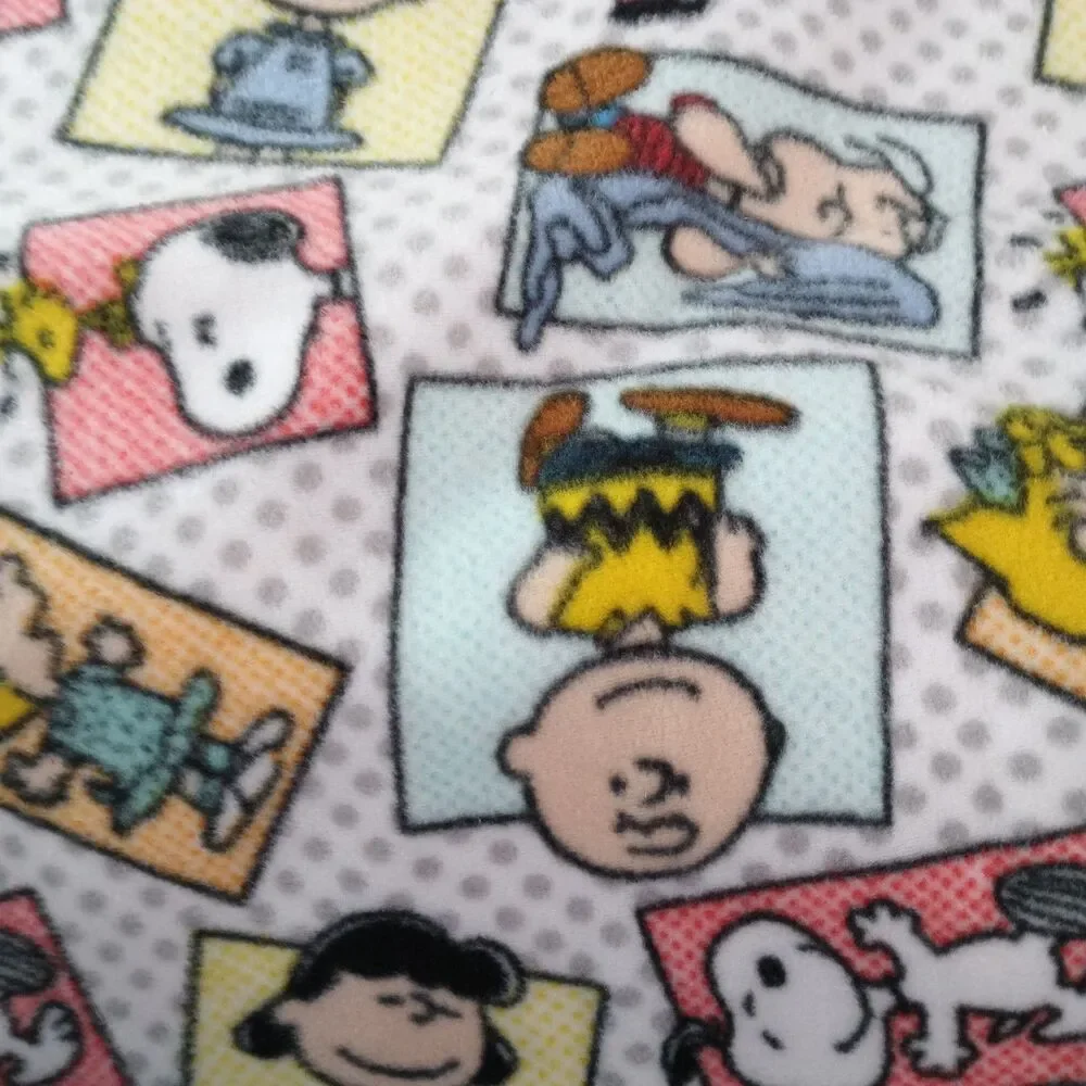 Peanuts Snoopy Charlie Brown Fleece Fabric 3/4 Yard 36